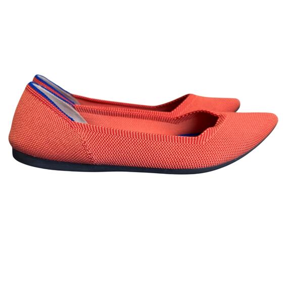 Rothy's The Point Slip-On Machine Washable Pointed-Toe Flats Orange Size 8 - Picture 2 of 10